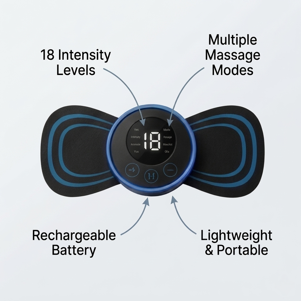 Smart EMS Muscle Massager – Pocket-Sized Pain Relief