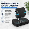 Seat Cushion For Tailbone, Sciatica, Lower Back Pain Relief & Hip Support Pillow ( combo )