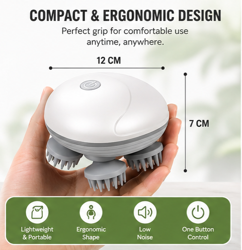 Electric Head Scalp Massager Rechargeable Head Massage