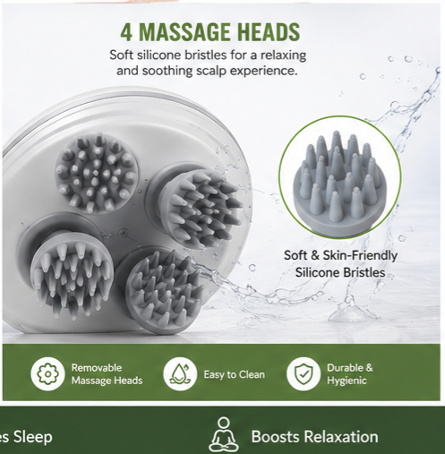 Electric Head Scalp Massager Rechargeable Head Massage